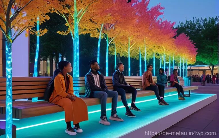 메타버스에서의 커스터마이징 옵션 - A group of diverse avatars, both hyperrealistic humans and fantastical creatures with unique feature...